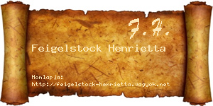 Feigelstock Henrietta névjegykártya
